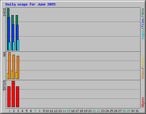 Daily usage for June 2025
