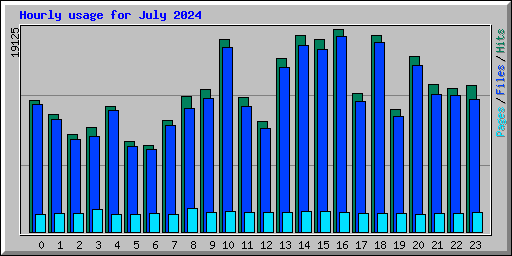 Hourly usage for July 2024