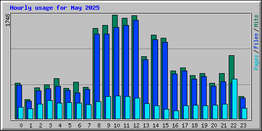 Hourly usage for May 2025